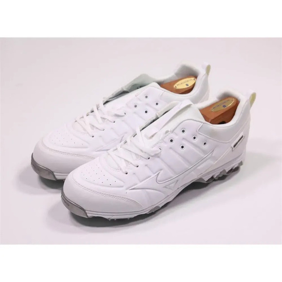 Mizuno 9-Spike Ambition 2 All White Baseball Cleats 12.5 New! - Picture 13 of 14